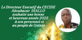 Vœux du nouvel an du Directeur Exécutif du CECIDE – le Centre du Commerce International pour le Développement, Mr. DIALLO Aboubacar Le Directeur Exécutif du CECIDE Aboubacar Diallo