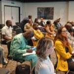 Photo de famille des participants à l’atelier de présentation de l’etude su les effets de l’exploitation de la bauxite sur la pêche et l’élevage dans la region de Boké